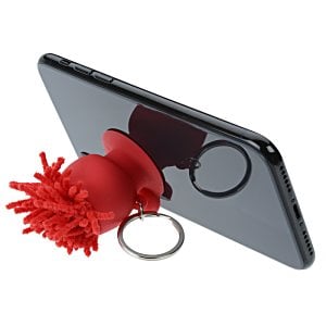 Additional Image 2 - a phone with a red pop holder