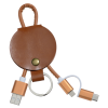 View Image 2 of 6 of Gist Duo Charging Cable Keychain - 24 hr