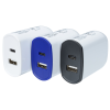 View Image 5 of 6 of Color Accent Dual Port Wall Charger - 24 hr