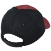 a black and red hat