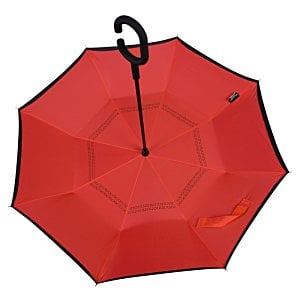 Additional Image 1 - a red umbrella with a black handle