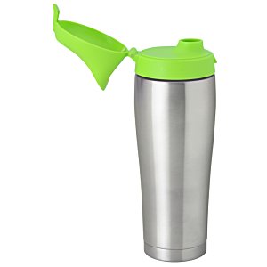 Additional Image 2 - a green and silver tumbler