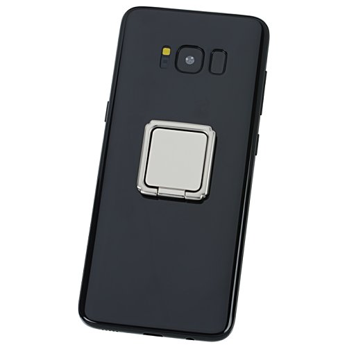 Additional Image 4 - a black cell phone with a square button
