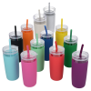 View Image 4 of 4 of Bermuda Silicone Tumbler with Straw and Brush - 32 oz.
