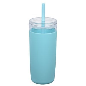 Additional Image 1 - a blue drink in a plastic cup with a straw