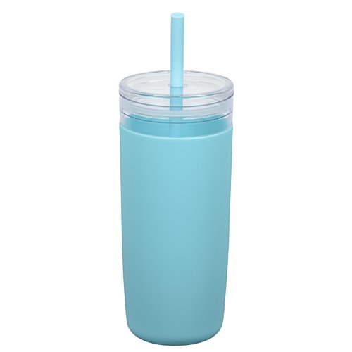 Additional Image 1 - a blue drink in a plastic cup with a straw