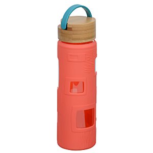 Additional Image 2 - a pink water bottle with a blue handle