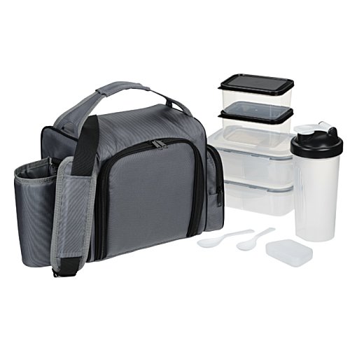 Additional Image 4 - a black lunch bag and a white container