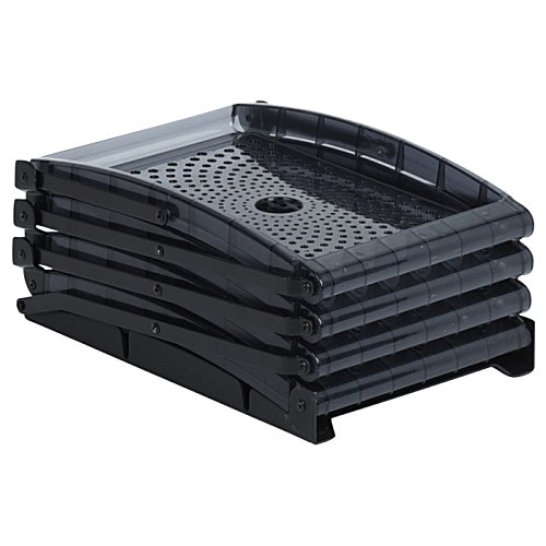 Additional Image 2 - a stack of black plastic trays
