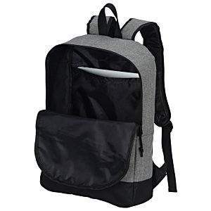 Additional Image 1 - a grey backpack with a black pocket