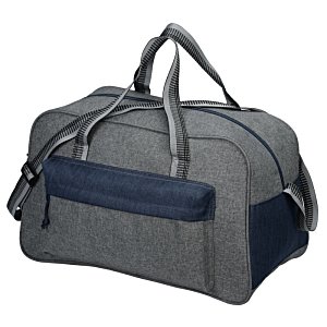 Additional Image 2 - a grey and blue duffel bag