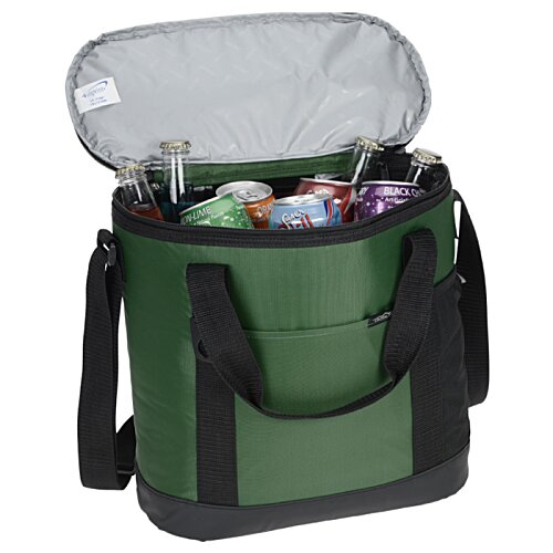 Additional Image 1 - a green cooler with a clear lid
