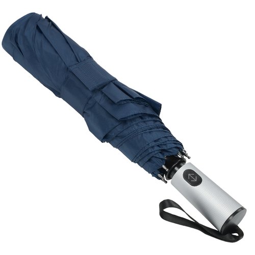 Additional Image 1 - a blue umbrella with a black handle