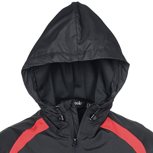 Additional Image 2 - a black jacket with a red stripe