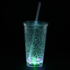 View Image 4 of 8 of Cracked Ice Light-Up Tumbler with Straw - 16 oz. - 24 hr
