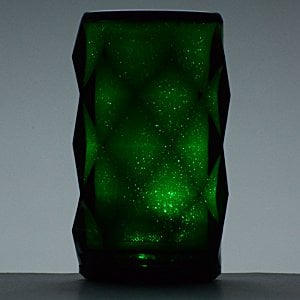 Additional Image 5 - a green glass with a diamond pattern