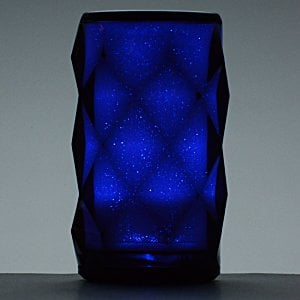 Additional Image 6 - a blue glass with a diamond pattern