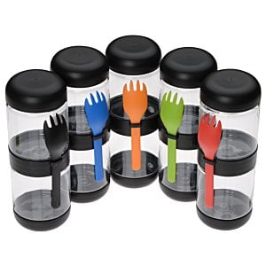 Additional Image 2 - a group of plastic containers with different colored spoons