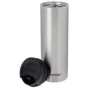 Additional Image 1 - a silver metal container with a black cap
