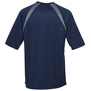 Additional Image 1 - a blue shirt with grey stripes