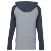 View Image 2 of 3 of LAT Raglan Long Sleeve Hooded Tee - Embroidered