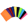 a fan of different colored paper