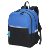 a blue and black backpack