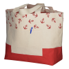 View Image 2 of 5 of Anchors Away Cotton Beach Tote - 24 hr