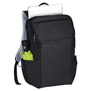 Additional Image 5 - a black backpack with a green strap