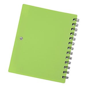 Additional Image 1 - a green notebook with a metal spiral bound