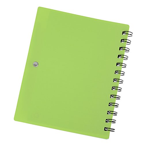 Additional Image 1 - a green notebook with a metal spiral bound