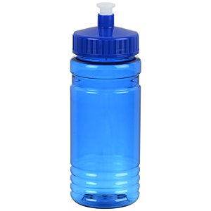 Additional Image 1 - a blue water bottle with a white cap