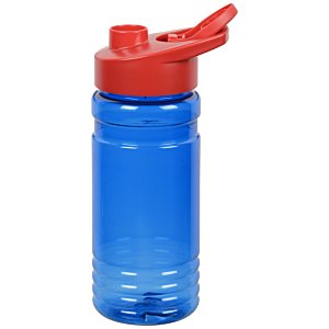 Additional Image 3 - a blue water bottle with a red lid