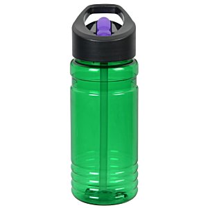 Additional Image 1 - a green water bottle with a black cap