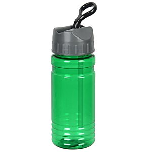 Additional Image 2 - a green water bottle with a grey cap