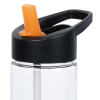 View Image 2 of 3 of Clear Impact Twist Water Bottle with Two-Tone Flip Straw Lid - 24 oz.
