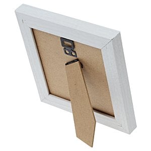 Additional Image 2 - a white frame with a brown tag attached to it