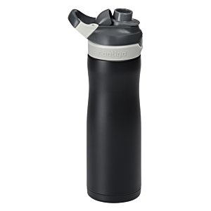 Additional Image 1 - a black water bottle with a white lid