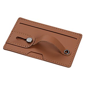 Additional Image 1 - a brown leather handle with a metal handle