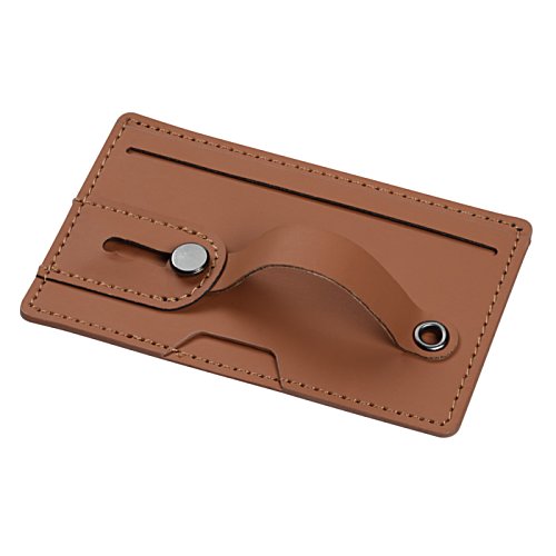 Additional Image 1 - a brown leather handle with a metal handle