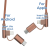 View Image 5 of 5 of Abruzzo Duo Charging Cable with Pouch - 24 hr