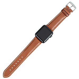 Additional Image 2 - a brown watch with a black square clasp