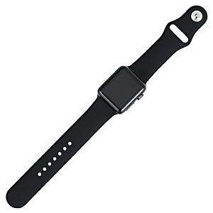 Additional Image 4 - a black watch strap with a white background