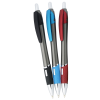 a group of pens on a white background