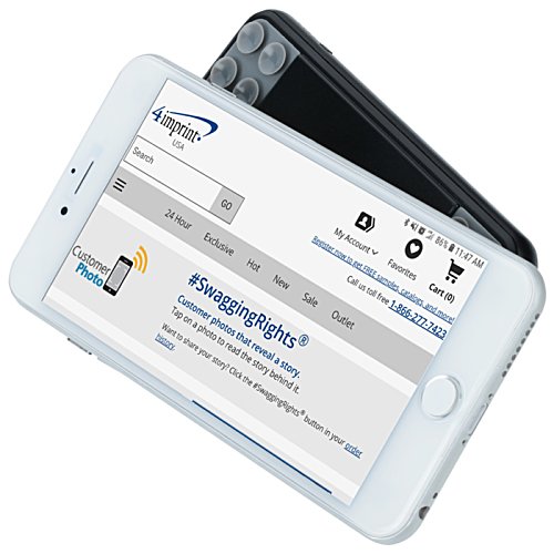 Additional Image 2 - a white cell phone with a black cover