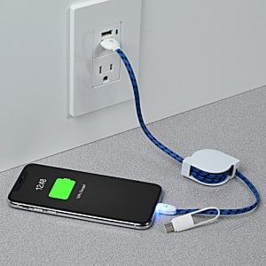 Additional Image 2 - a cell phone charging in a wall outlet