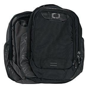 Additional Image 4 - a black backpack with zippers