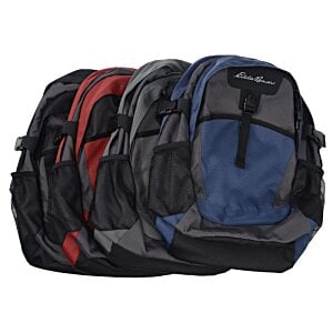 Additional Image 3 - a stack of black and red backpacks