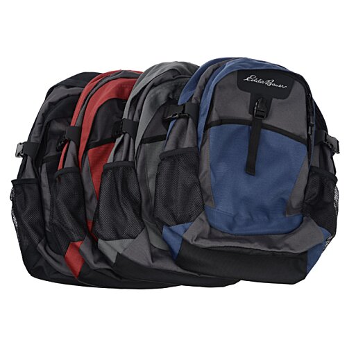 Additional Image 3 - a stack of black and red backpacks