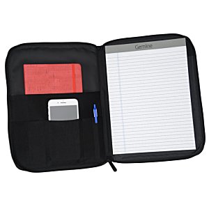 Additional Image 2 - a black zippered case with red and black cards